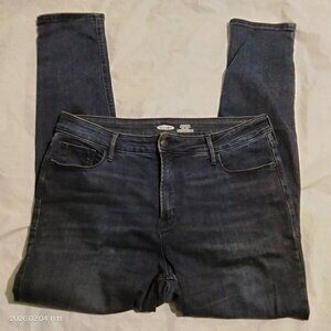 Old Navy Rockstar Super Skinny High Rise Jeans Size 16 Long (35x30) (Hole)  Ther